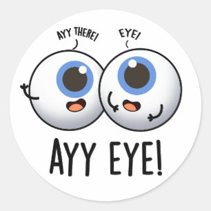 Aay Eye Funny AI Pun  Runder Aufkleber