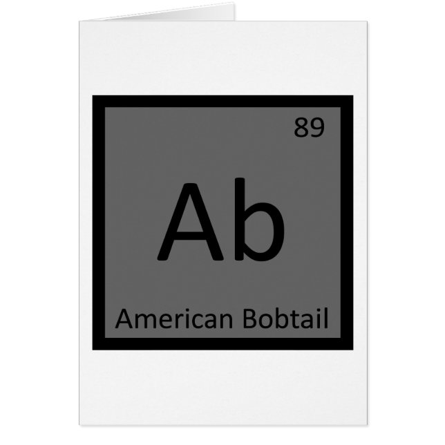 Ab - American Bobtail Chemistry Periodic Table (Vorne)
