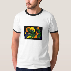 AB, künstlerisches AlligatorCartoon-Shirt T-Shirt