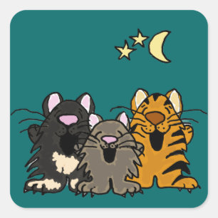AB, lustige Gesang-Katzen Aufkleber