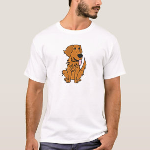AB, lustiger goldener Retriever-HundeCartoon T-Shirt