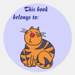 AB - Niedliche Funny Cat Book Sticker
