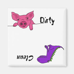 AB, Schwein-und Drache-Spülmaschinen-Magnet Magnet