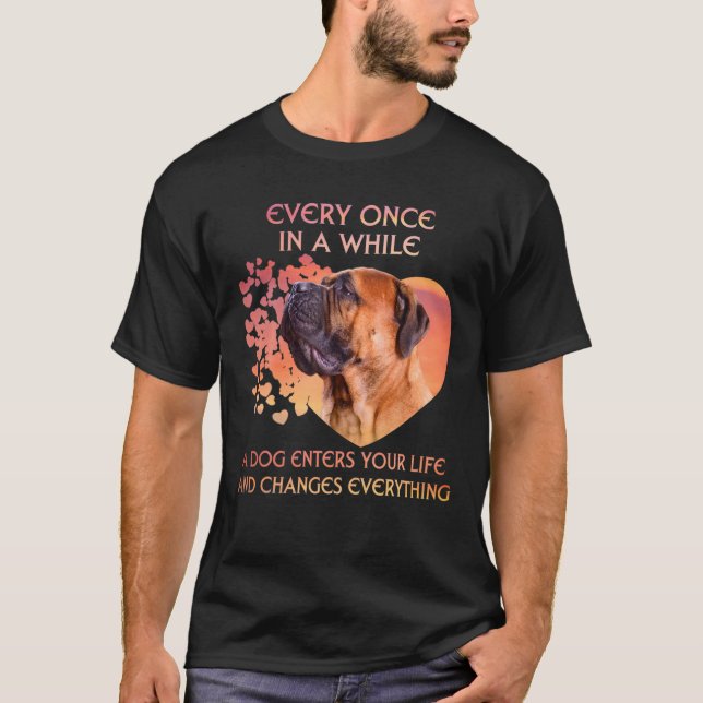 Ab und zu kommt ein Bullmastiff in den Lif T-Shirt (Vorderseite)