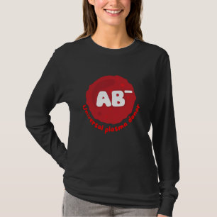 AB-, universeller Plasmaspender, Blutspender T-Shirt