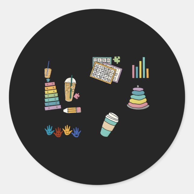 ABA Applied Verhaltensanalyse Sped Teacher Rbt Runder Aufkleber (Vorderseite)