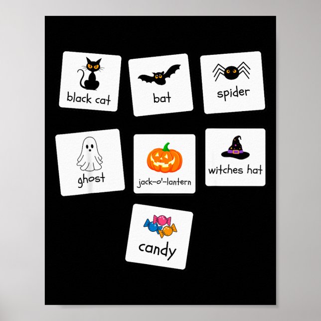 Aba Halloween Special Education Teacher Behavior Y Poster (Vorne)