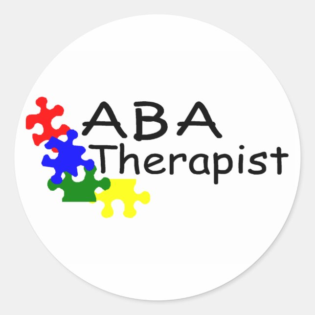 ABA-Therapeut (PP) Runder Aufkleber (Vorderseite)