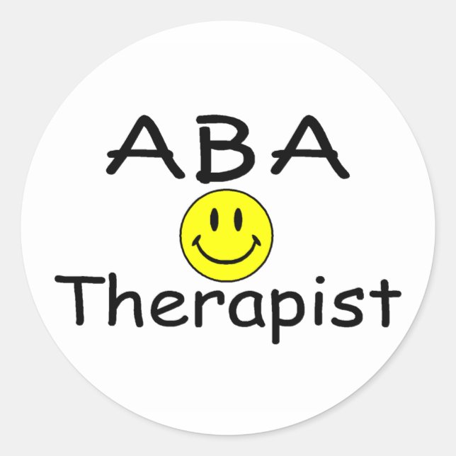 ABA Therapeutin Runder Aufkleber (Vorderseite)
