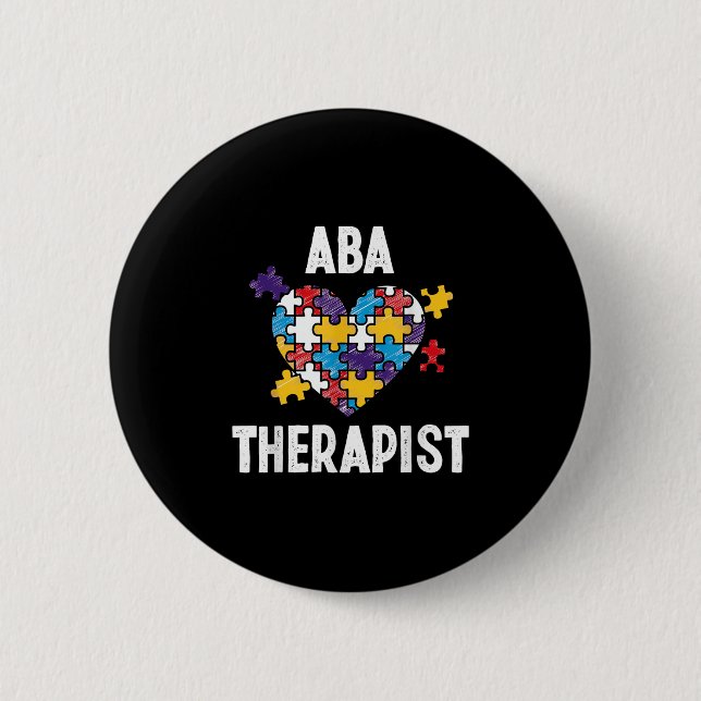 Aba Therapist Training Verhalten Analyst Autismus  Button (Vorderseite)