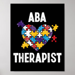 Aba Therapist Training Verhalten Analyst Autismus Poster