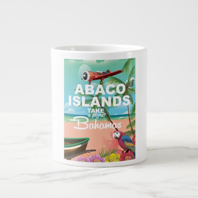 Abaco-Inseln-Urlaubsplakat Jumbo-Tasse (Vorderseite)