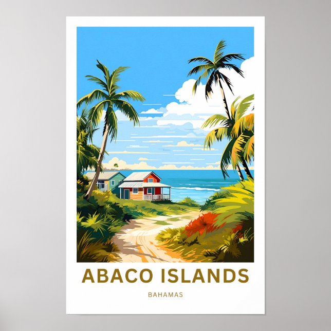 Abaco Islands Bahamas Travel Print Poster (Vorne)