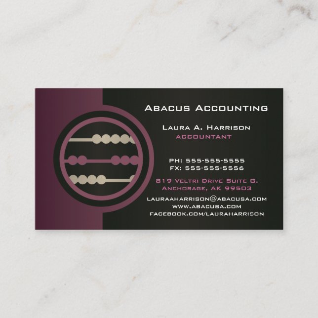 Abacus Accounting Business Cards Visitenkarte (Vorderseite)