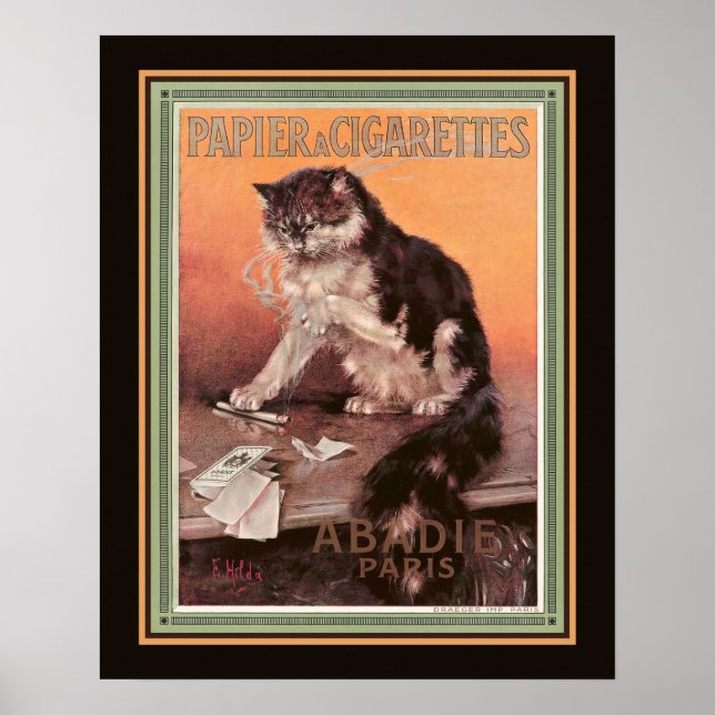 Abadie Vintag Papier 'a Cigarettes Poster (Vorne)