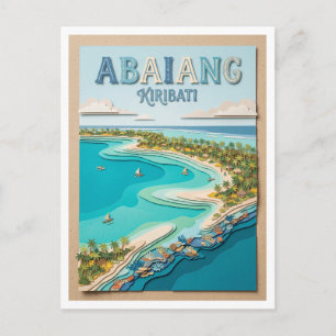 Abaiang-Atoll Lagune Taburao Kiribati Postkarte