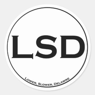 Abaissez des autocollants plus lents du Delaware