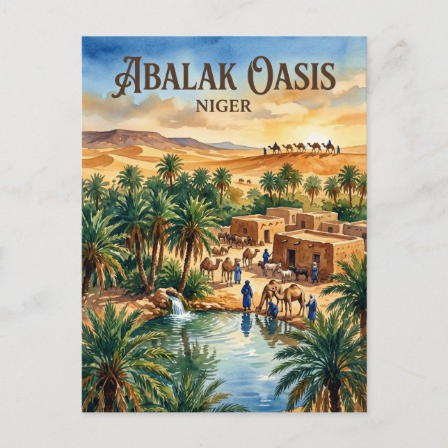 Abalak-Oase Niger Postkarte (Vorderseite)