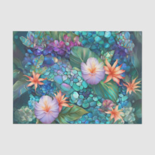 Abalone Blumengarten Dekoupage Seidenpapier