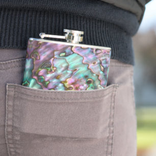 Abalone entworfen Vinyl Wrapped Flask Flachmann
