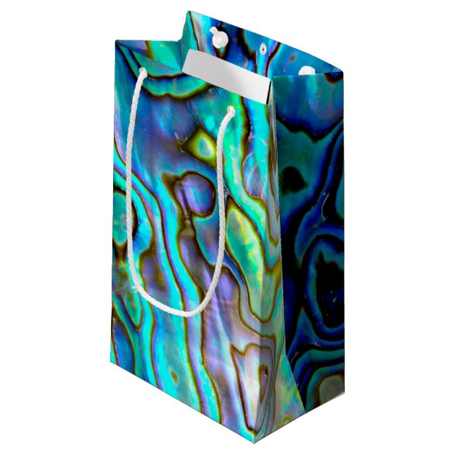 Abalone-Muschel Kleine Geschenktüte (Vorderseite Schrägansicht)