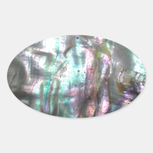 Abalone-Muschel Ovaler Aufkleber
