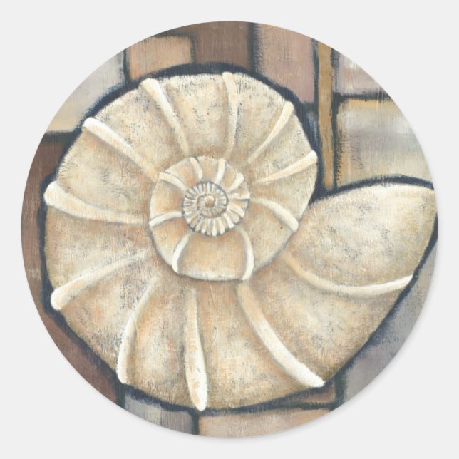 Abalone-Muschel Runder Aufkleber (Vorderseite)