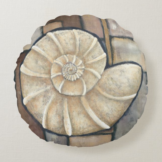 Abalone-Muschel Rundes Kissen (Vorderseite)