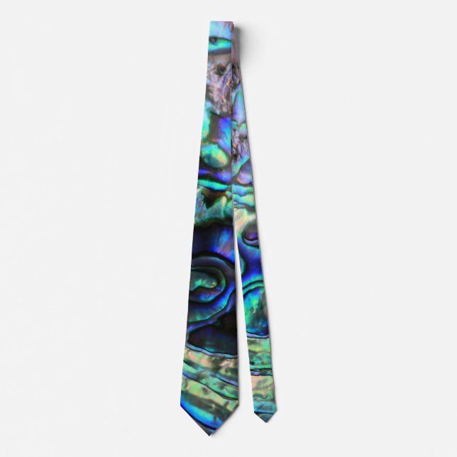 Abalone paua Muschel Naturdesign Krawatte (Vorderseite)