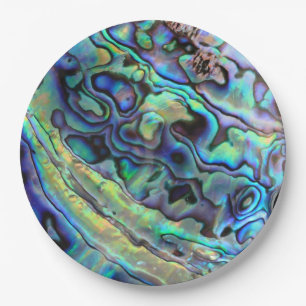 Abalone paua seashell pappteller