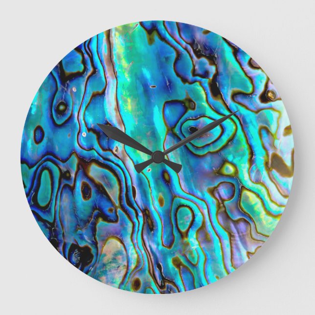 Abalone shell große wanduhr (Vorderseite)