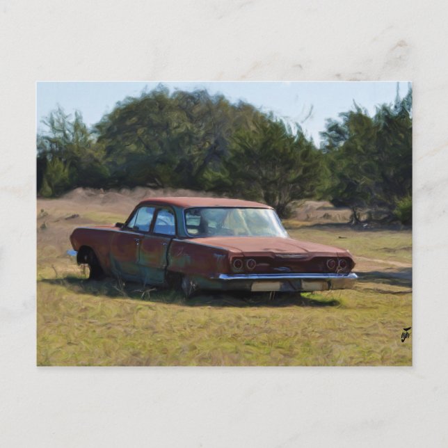 Abandoned 63 Chev. Postkarte (Vorderseite)