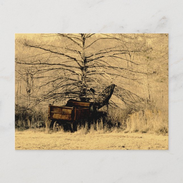 Abandoned Dump Truck Postkarte (Vorderseite)
