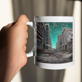 Abandoned Dystopian Aquamarin Skies Kaffeetasse