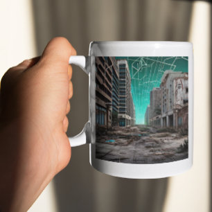 Abandoned Dystopian Aquamarin Skies Kaffeetasse