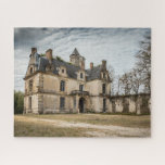 Abandoned Fantasy French Chateau<br><div class="desc">Fantasievolle künstlerische Traumlandschaft des verlassenen französischen Schlosses mit Mansardendach,  Türmchen,  gewölbtem Eingang und verziertem Steinwerk.</div>