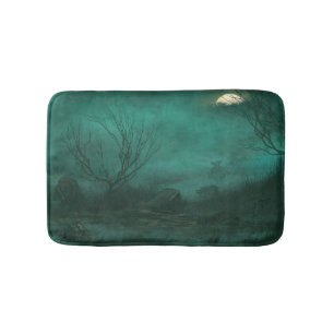 Abandoned Friedhof Moonlit Night Scene Badematte