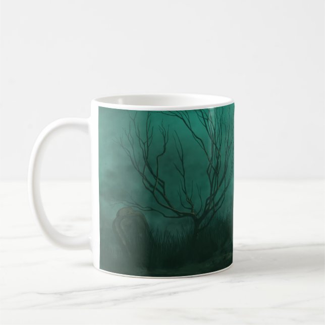 Abandoned Friedhof Moonlit Night Scene Kaffeetasse (Links)