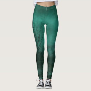 Abandoned Friedhof Moonlit Night Scene Leggings