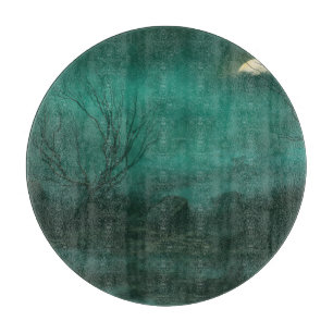 Abandoned Friedhof Moonlit Night Scene Schneidebrett