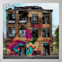 Abandoned Gebäude Abstrakt AI Art