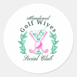 Abandoned Golf Ehefrau Social Club Runder Aufkleber