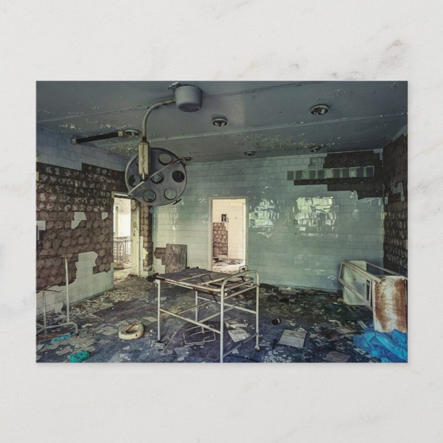 Abandoned Hospital Pripyat by Tschernobyl Postcard Postkarte (Vorderseite)