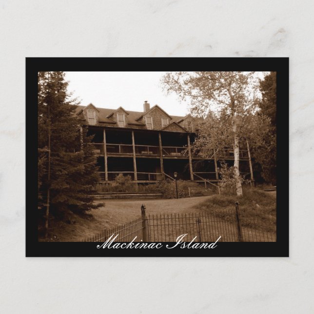 Abandoned Hotel Mackinac Island Postkarte (Vorderseite)