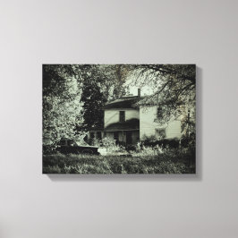 Abandoned House and Car Leinwanddruck