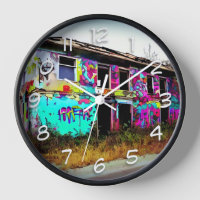 Abandoned House with Colorful Graffiti
