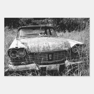 Abandoned Plymouth Car Foto Wrapping Paper Geschenkpapier Set