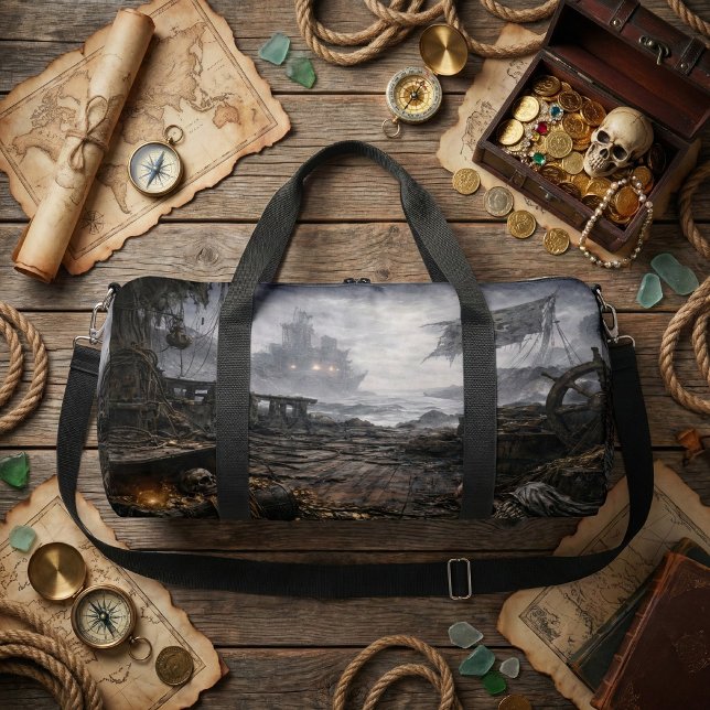 Abandoned Port — Pirate Harbor Scene Duffel Bag Duffle Bag (Von Creator hochgeladen)