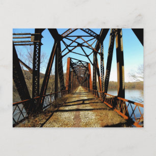 Abandoned RR Bridge Postcard Postkarte