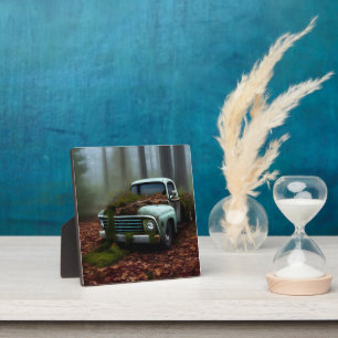 Abandoned Truck Tabletop Art Plaque Fotoplatte